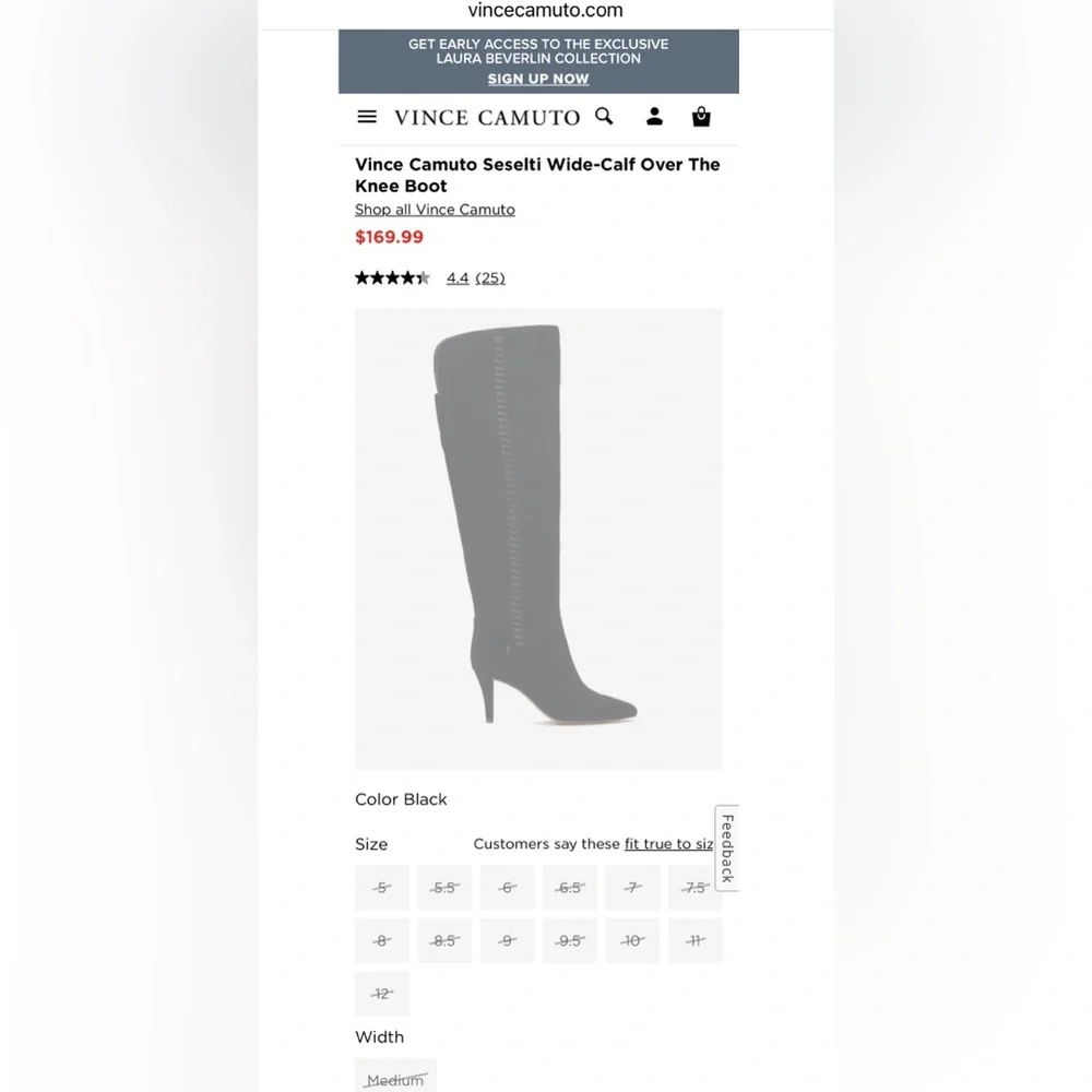 VINCE CAMUTO Suede OTK Boots